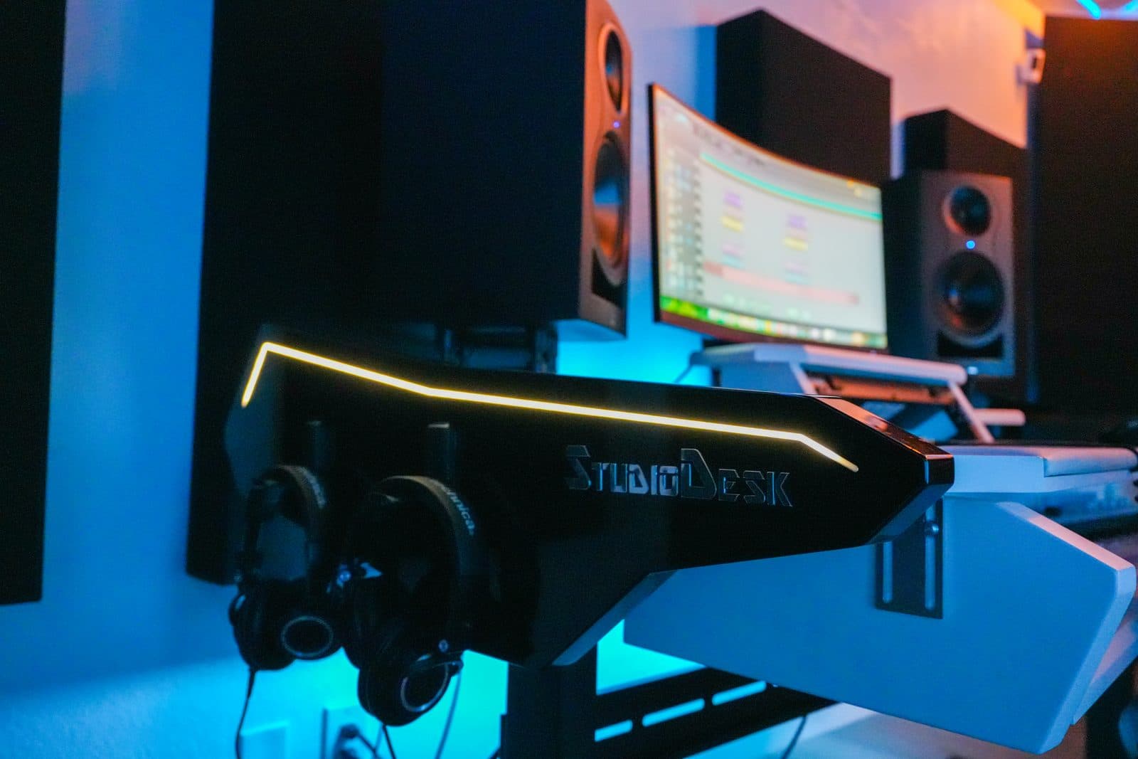 Professional mixing board and monitors in Hollywood, FL