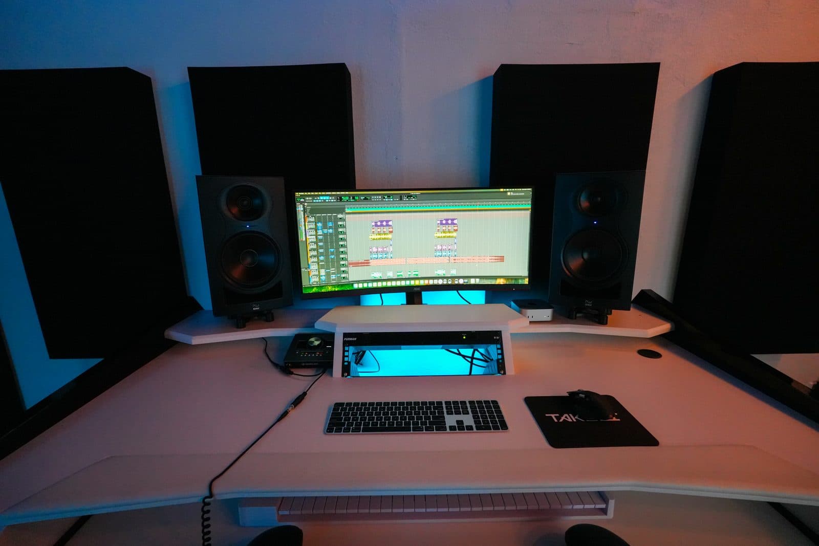 Recording studio live room at TakeTwo Media Hollywood, FL